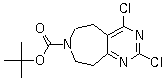structure of CAS# 1065114-27-3, 2,4-二氯-5,6,8,9-四氢-7H-嘧啶并[4,5-d]氮杂卓-7-羧酸叔丁酯