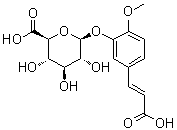 CAS 登录号：1065272-10-7, 5-(2-羧基乙烯基)-2-甲氧基苯基 beta-D-吡喃葡糖苷酸
