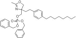 CAS # 1065472-74-3, Phosphoric acid [4,5-dihydro-2-methyl-4-[2-(4-octylphenyl)ethyl]-4-oxazolyl]methyl bis(phenylmethyl) ester