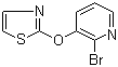 structure of CAS# 1065484-74-3, 2-溴-3-(2-噻唑基氧基)吡啶