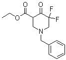 CAS # 1067915-34-7, 5,5-Difluoro-4-oxo-1-(phenylmethyl)-3-piperidinecarboxylic acid ethyl ester