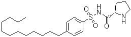 structure of CAS# 1068139-38-7, (2S)-N-[(4-十二烷基苯基)磺酰基]-2-吡咯烷甲酰胺
