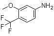 structure of CAS# 106877-20-7, 3-Methoxy-4-trifluoromethylaniline