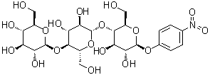 CAS # 106927-48-4, p-Nitrophenyl beta-D-cellotrioside, 4-Nitrophenyl O-beta-D-glucopyranosyl-(1→4)-O-beta-D-glucopyranosyl-(1→4)-beta-D-glucopyranoside