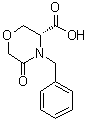 structure of CAS# 106973-36-8, (3R)-4-Benzyl-5-oxomorpholine-3-carboxylic acid