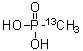 Methyl-<sup>13</sup>C-phosphonic acid molecular structure (CAS 106976-96-9)