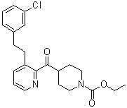CAS 登录号：107256-32-6, 4-[[3-[2-(3-氯苯基)乙基]-2-吡啶基]羰基]-1-哌啶羧酸乙酯