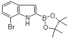 structure of CAS# 1072812-23-7, 7-溴吲哚-2-硼酸频哪醇酯
