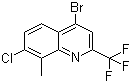 structure of CAS# 1072944-67-2, 4-溴-7-氯-8-甲基-2-(三氟甲基)喹啉