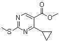 structure of CAS# 1072944-76-3, 4-Cyclopropyl-2-(methylthio)-5-pyrimidinecarboxylic acid methyl ester