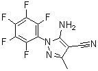 structure of CAS# 1072944-84-3, 5-Amino-3-methyl-1-(2,3,4,5,6-pentafluorophenyl)-1H-pyrazole-4-carbonitrile