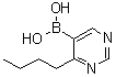 structure of CAS# 1072945-78-8, (4-Butyl-5-pyrimidinyl)boronic acid