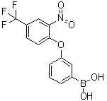 structure of CAS# 1072945-94-8, [3-[2-Nitro-4-(trifluoromethyl)phenoxy]phenyl]boronic acid