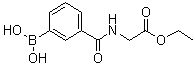 structure of CAS# 1072945-97-1, N-(3-硼酸基苯甲酰基)甘氨酸乙酯