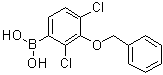 structure of CAS# 1072946-32-7, [2,4-二氯-3-(苯基甲氧基)苯基]硼酸