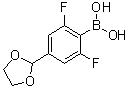 structure of CAS# 1072946-41-8, [4-(1,3-Dioxolan-2-yl)-2,6-difluorophenyl]boronic acid