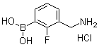 structure of CAS# 1072946-44-1, 3-(氨基甲基)-2-氟苯基硼酸盐酸盐