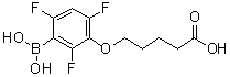 structure of CAS# 1072946-61-2, (3-硼酸基-2,4,6-三氟苯氧基)戊酸
