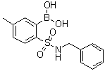 structure of CAS# 1072946-63-4, [5-甲基-2-[[(苯基甲基)氨基]磺酰基]苯基]硼酸