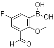 structure of CAS# 1072951-73-5, (5-氟-3-甲酰基-2-甲氧基苯基)硼酸
