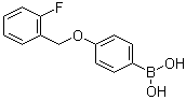 structure of CAS# 1072951-78-0, 4-(2-氟苄氧基)苯硼酸