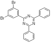 structure of CAS# 1073062-59-5, 2-(3,5-二溴苯基)-4,6-二苯基-1,3,5-三嗪