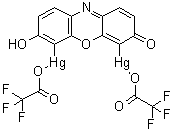 CAS # 1073288-58-0, [mu-(7-Hydroxy-3-oxo-3H-phenoxazine-4,6-diyl)]bis(2,2,2-trifluoroacetato)dimercury