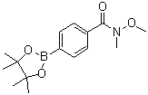structure of CAS# 1073353-58-8, 4-(N-Methoxy-N-methylcarbamoyl)phenylboronic acid pinacol ester