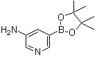 structure of CAS# 1073354-99-0, 5-氨基吡啶-3-硼酸频哪醇酯