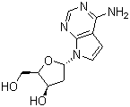 CAS # 107729-48-6, 7-(2-Deoxy-beta-D-threo-pentofuranosyl)-7H-pyrrolo[2,3-d]pyrimidin-4-amine