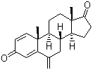 CAS # 107868-30-4, Exemestane, 6-Methylenandrosta-1,4-diene-3,17-dione, 10,13-Dimethyl-6-methylidene-7,8,9,10,11,12,13,14,15,16-decahydrocyclopenta[a]phenanthrene-