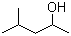 structure of CAS# 108-11-2, 4-Methyl-2-pentanol