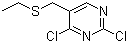 structure of CAS# 108141-35-1, 2,4-Dichloro-5-ethylsulfanylmethylpyrimidine