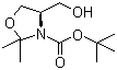 structure of CAS# 108149-63-9, (R)-3-叔丁氧羰基-2,2-二甲基-4-羟甲基恶唑烷