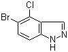 structure of CAS# 1082041-90-4, 5-溴-4-氯-1H-吲唑