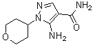 structure of CAS# 1082745-50-3, 5-氨基-1-(四氢-2H-吡喃-4-基)-1H-吡唑-4-甲酰胺