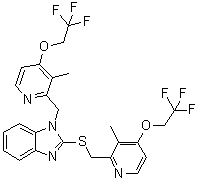 CAS # 1083100-27-9, 1-[[3-Methyl-4-(2,2,2-trifluoroethoxy)pyridin-2-yl]methyl]-2-[[3-methyl-4-(2,2,2-trifluoroethoxy)pyridin-2-yl]methylsulfanyl]benzimidazole