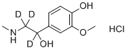CAS # 1085333-94-3, DL-Metanephrine-d3 (α-d1,β-d2) hydrochloride, (+/-)-Metanephrine-alpha,beta,beta-d3 HCl