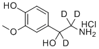 CAS # 1085333-97-6, rac Normetanephrine-d3 Hydrochloride, &alpha;-(Aminomethyl)-4-hydroxy-3-methoxy-benzenemethanol-d3 Hydrochloride