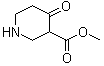 structure of CAS# 108554-34-3, 4-哌啶酮-3-甲酸甲酯