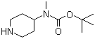structure of CAS# 108612-54-0, 4-N-叔丁氧羰基-4-N-甲基氨基哌啶
