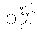 structure of CAS# 1088994-18-6, 5-甲基-2-(4,4,5,5-四甲基-1,3,2-二氧杂环戊硼烷-2-基)苯甲酸甲酯