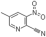 structure of CAS# 1089330-68-6, 5-Methyl-3-nitro-2-pyridinecarbonitrile