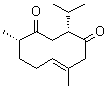 CAS # 108944-67-8, Neocurdione, (3R,6E,10S)-6,10-Dimethyl-3-(1-methylethyl)-6-cyclodecene-1,4-dione, (-)-Neocurdione