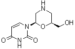 structure of CAS# 109205-43-8, 1-[(2R,6S)-6-(羟基甲基)-2-吗啉基]-2,4(1H,3H)-嘧啶二酮