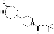 structure of CAS# 1092351-45-5, 4-(六氢-5-氧代-1H-1,4-二氮杂卓-1-基)-1-哌啶甲酸叔丁酯