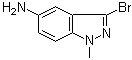 structure of CAS# 1092351-49-9, 3-Bromo-1-methyl-1H-indazol-5-amine