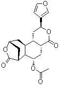 CAS # 1092368-67-6, 8-Epidiosbulbin E acetate, (2S,4aR,6S,6aS,7R,10R,11aS,11bS)-6-(Acetyloxy)-2-(3-furanyl)octahydro-7,10-methano-2H-pyrano[4,3-g][3]benzoxepin-4,8(1H,4aH)-dione, 8-Epidiosbulbin E acetate