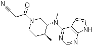 structure of CAS# 1092578-46-5, (3R,4S)-4-甲基-3-(甲基-7H-吡咯并[2,3-d]嘧啶-4-氨基)-beta-氧代-1-哌啶丙腈