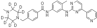 CAS # 1092942-82-9, 4-[(4-Methyl-1-piperazinyl-2,2,3,3,5,5,6,6-d<sub>8</sub>)methyl]-N-[4-methyl-3-[[4-(3-pyridinyl)-2-pyrimidinyl]amino]phenyl]benzamide